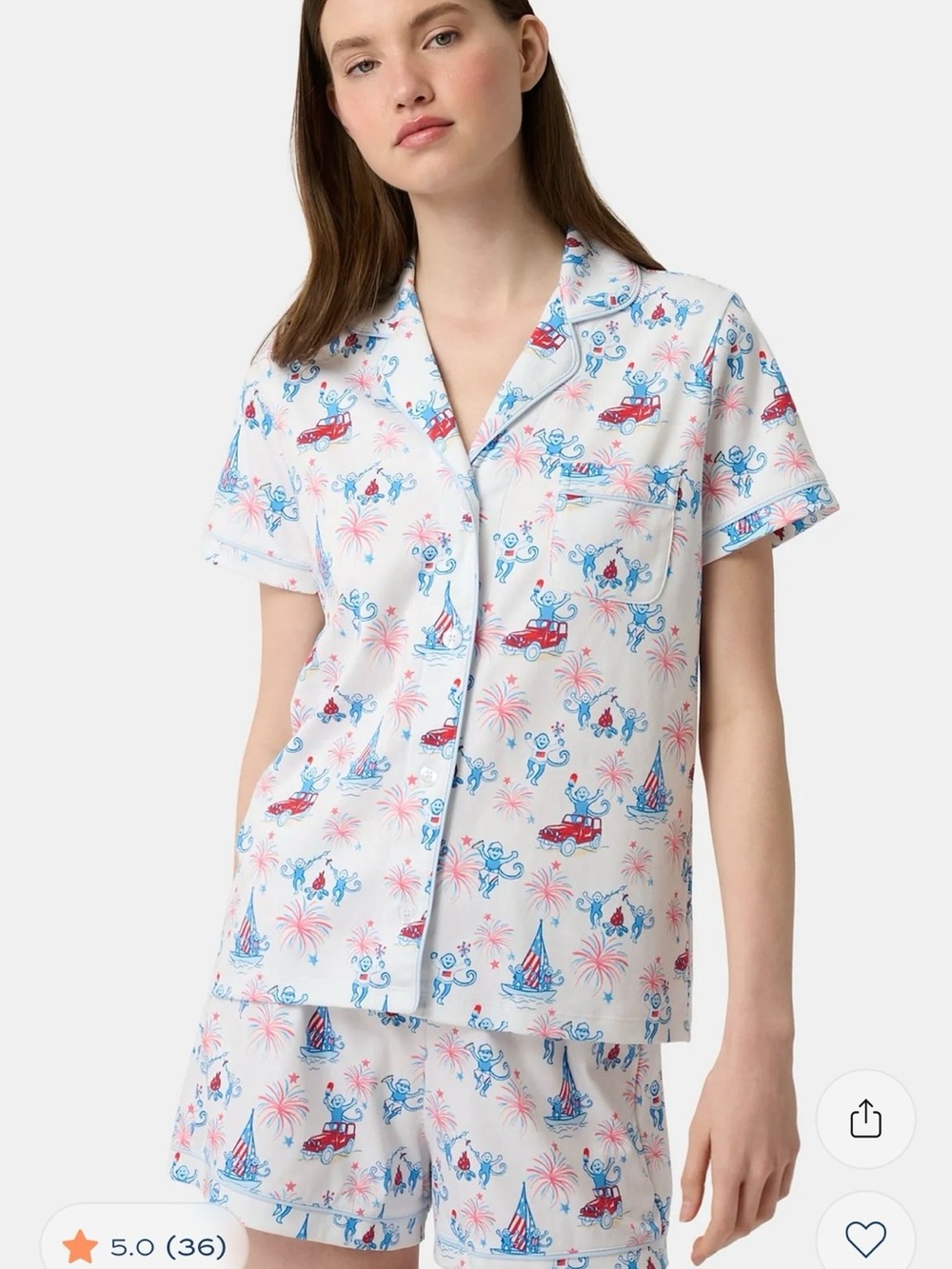 Roller Rabbit star spangled monkey short sleeve set!
